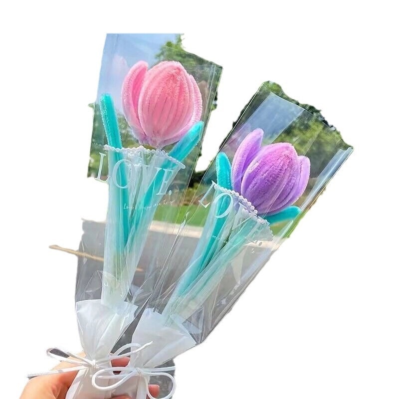 Elegant Minimalist Plush Floral Arrangement for Home Decor|Home & Living Flowers and Plants