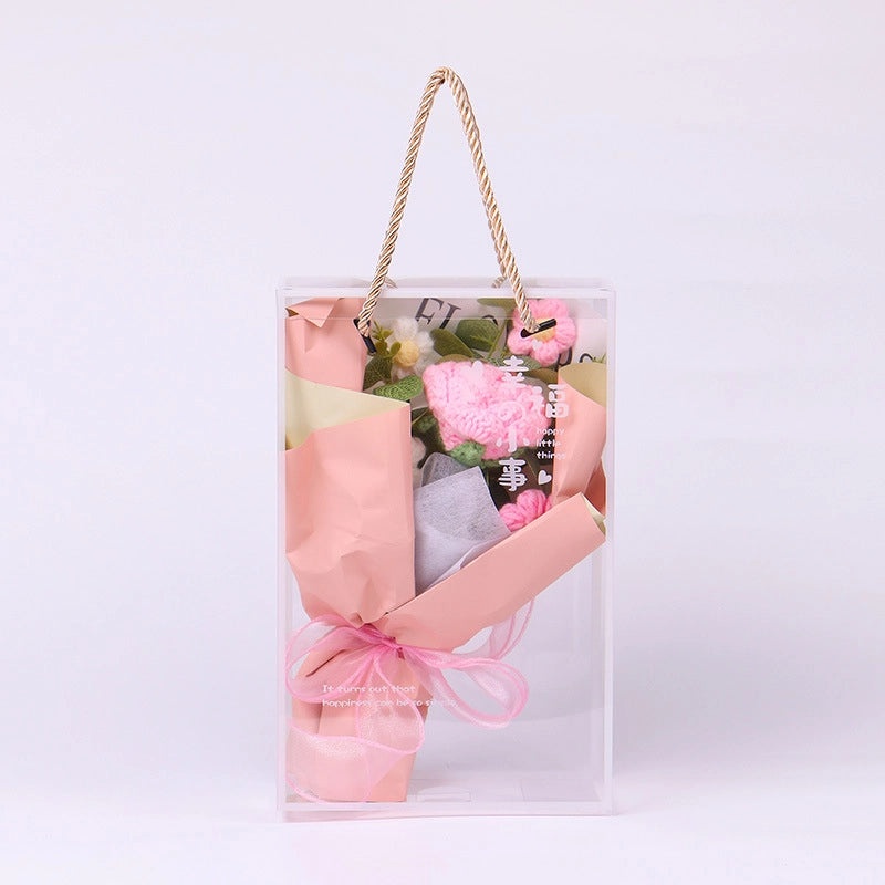 Artificial Sunflower, Rose, and Tulip Yarn Flowers Bouquet|Home Decor Artificial Flowers