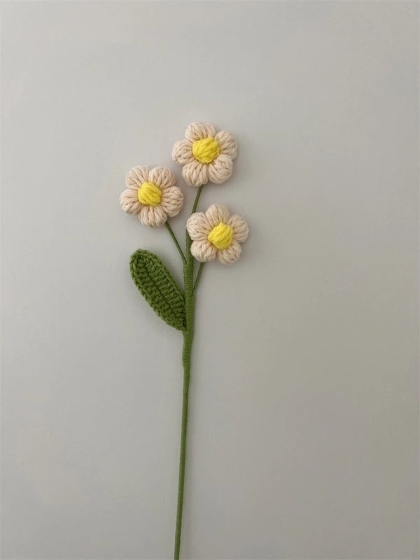 Handmade Pastoral Flower Yarn Artificial Blooms|Home Decor & Artificial Flowers