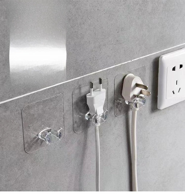 Strong Adhesive Multifunctional Plug Hook for Power Cord Storage | Home Organization Accessories