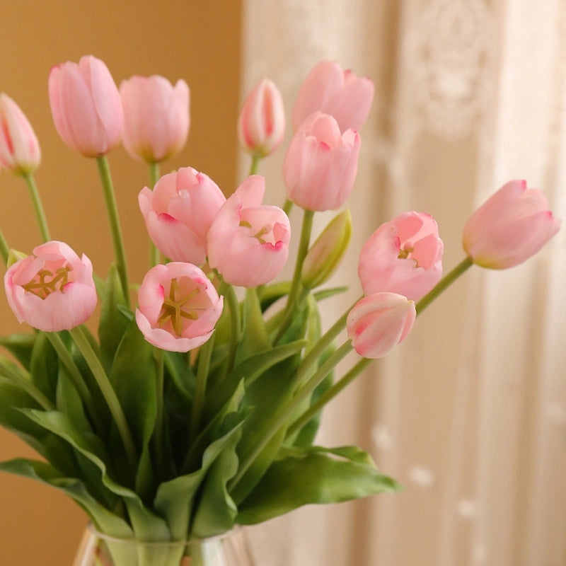 5 Soft Rubber Tulip Sticks Artificial Flowers Home Decor Fake Tulip Bouquet Wholesale | Home Decoration
