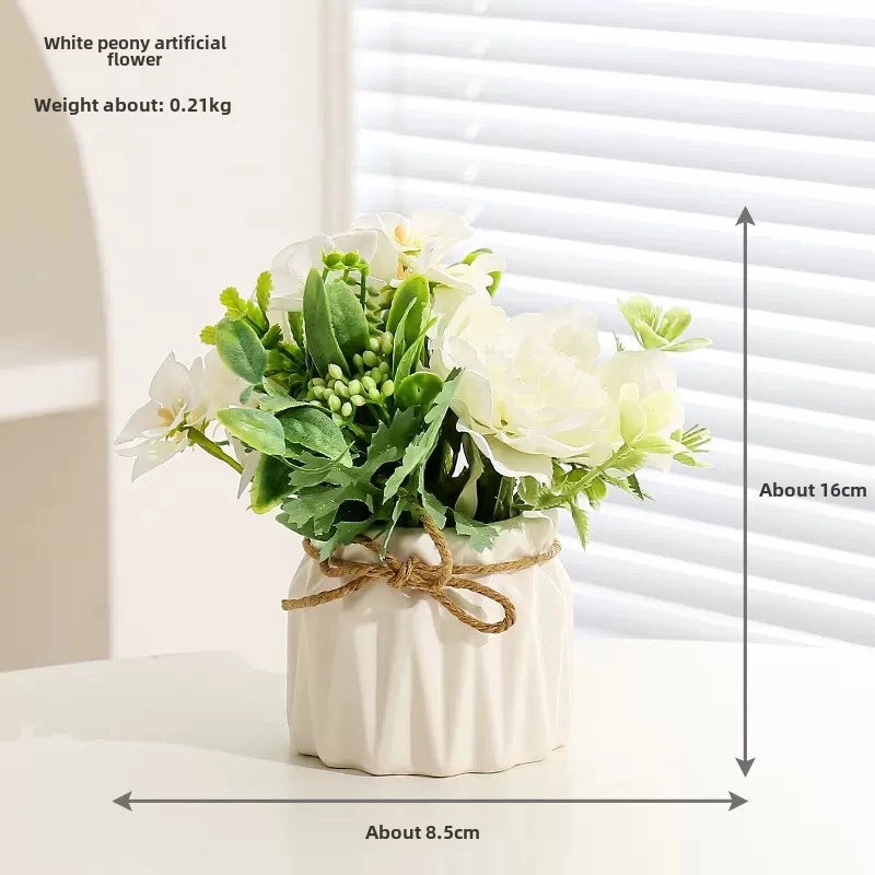 Artificial Hydrangea Bouquet Green Floral Arrangement for Living Room Desktop Decoration|Home Decor Artificial Flowers
