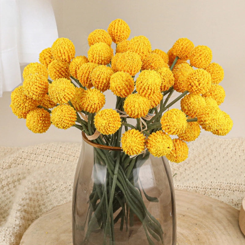 Golden Simulation Dandelion Ball Set 9pcs Nordic Home Decor Artificial Flowers Green Plant Ornaments|Home Decoration