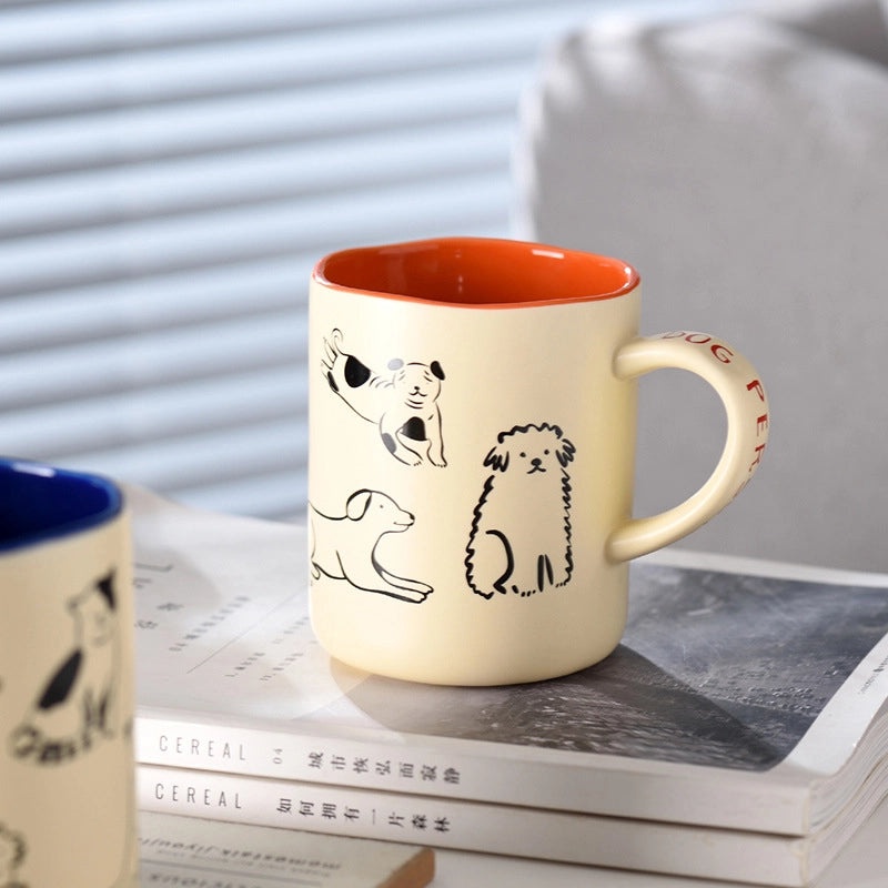 Cartoon Ceramic Mug for Casual Vacation Use 1 Piece|Home & Kitchen - Drinkware & Mugs