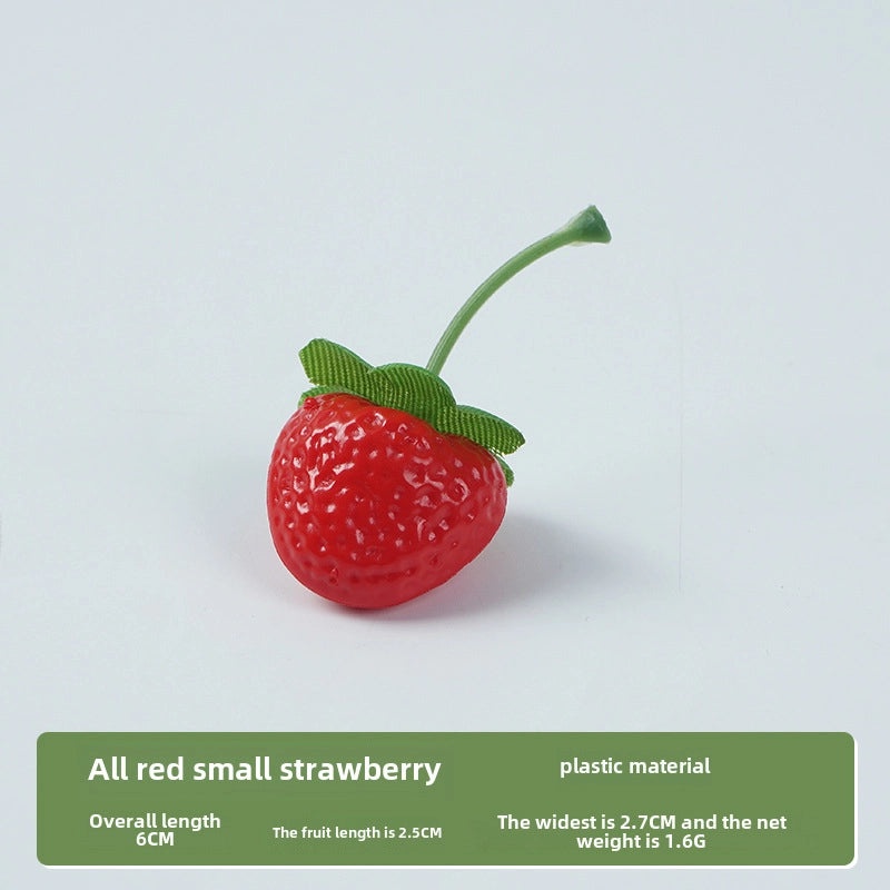 Realistic Plastic Strawberry Decoration | Artificial Fruit Props for Window Display and Photography | Home Decor Accessories | Fake Fruit Models 