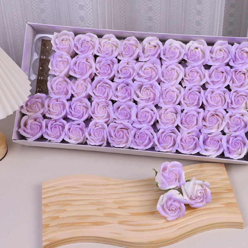 50 Pcs Valentine’s Day Rose Soap Flowers Romantic Classic Artificial Floral Decor|Home Decor Gifts