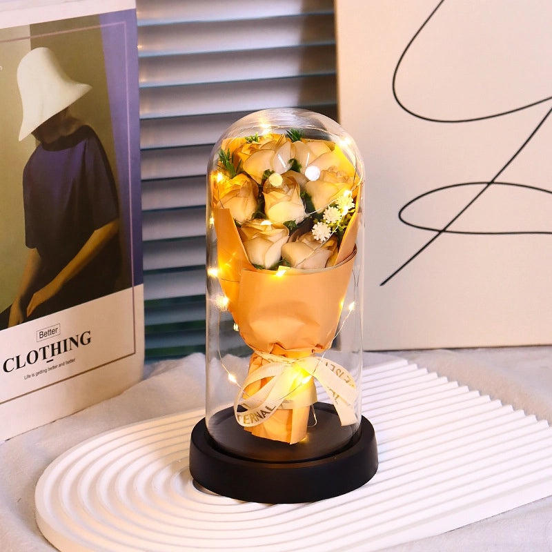 Romantic Flower Soap Gift for Teachers' Day | Artificial Flower Decorations | Casual Elegant Floral Present | Home & Living Decor | Gifts