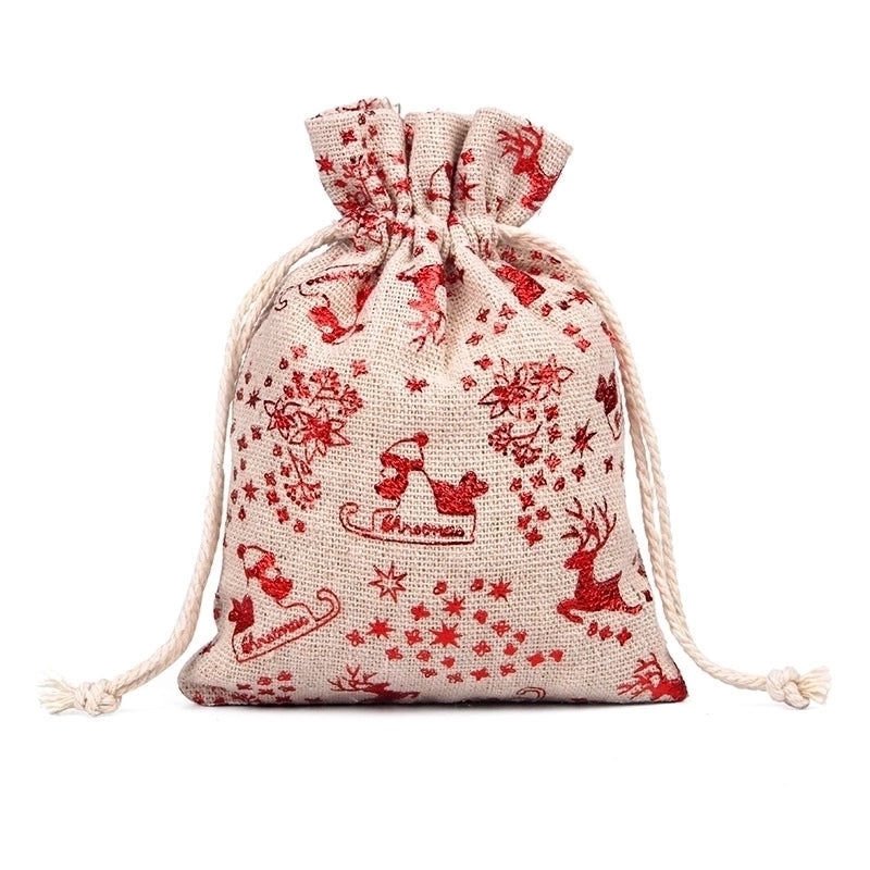 Festive Santa and Reindeer Holiday Gift Bags|Christmas Party Supplies