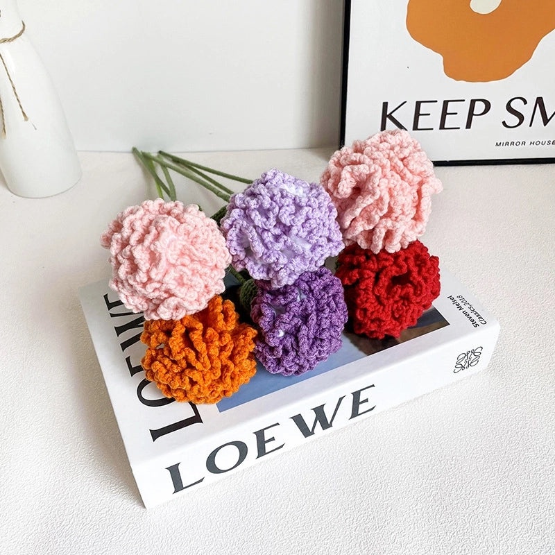 Elegant Romantic Flower Yarn Artificial Plants|Home Decor Artificial Flowers