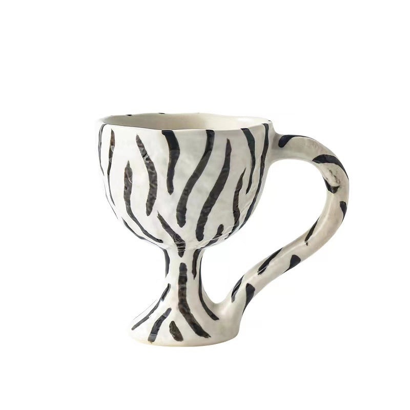 Stylish Leopard Print Ceramic Water Bottle with Casual Stripe Design | Drinkware & Water Bottles