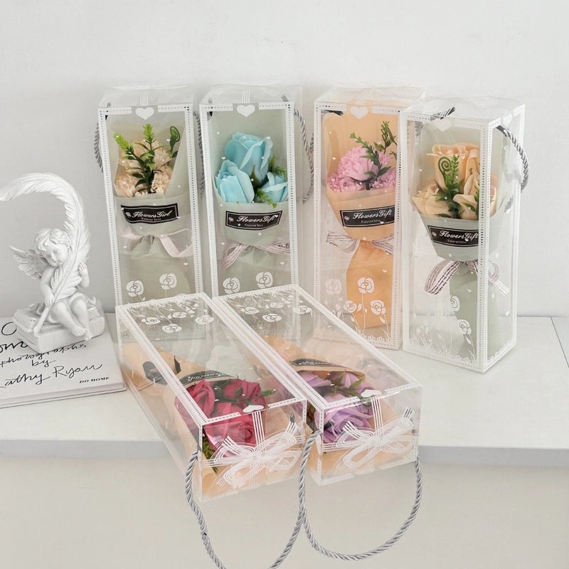 Romantic Carnation Rose Soap Flower Artificial Floral Arrangement|Home Decor Artificial Flowers