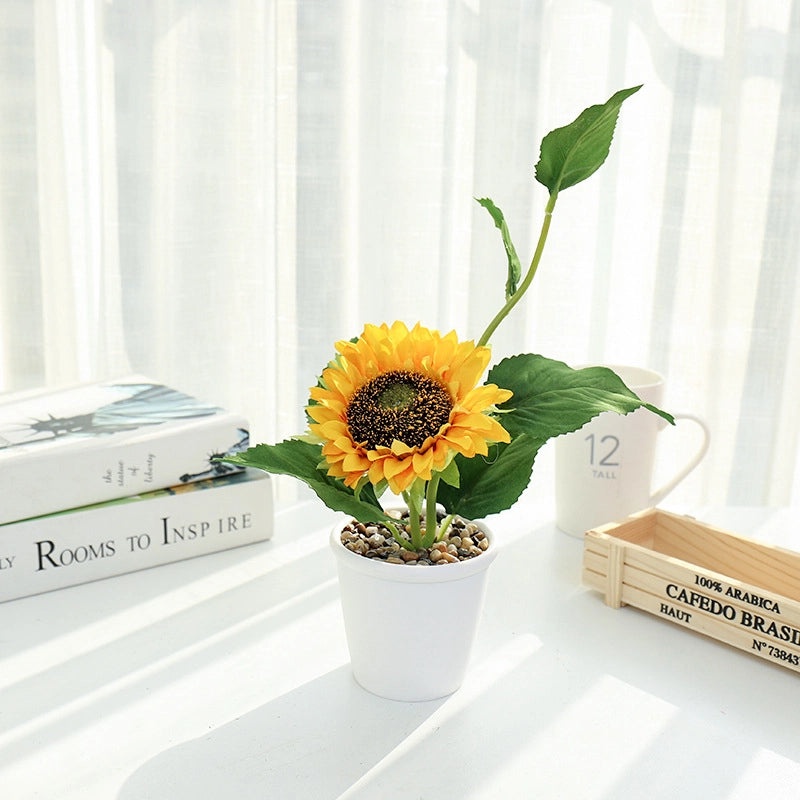 Small Artificial Sunflower Plant Creative Pot Decoration|Home Decor Artificial Plants