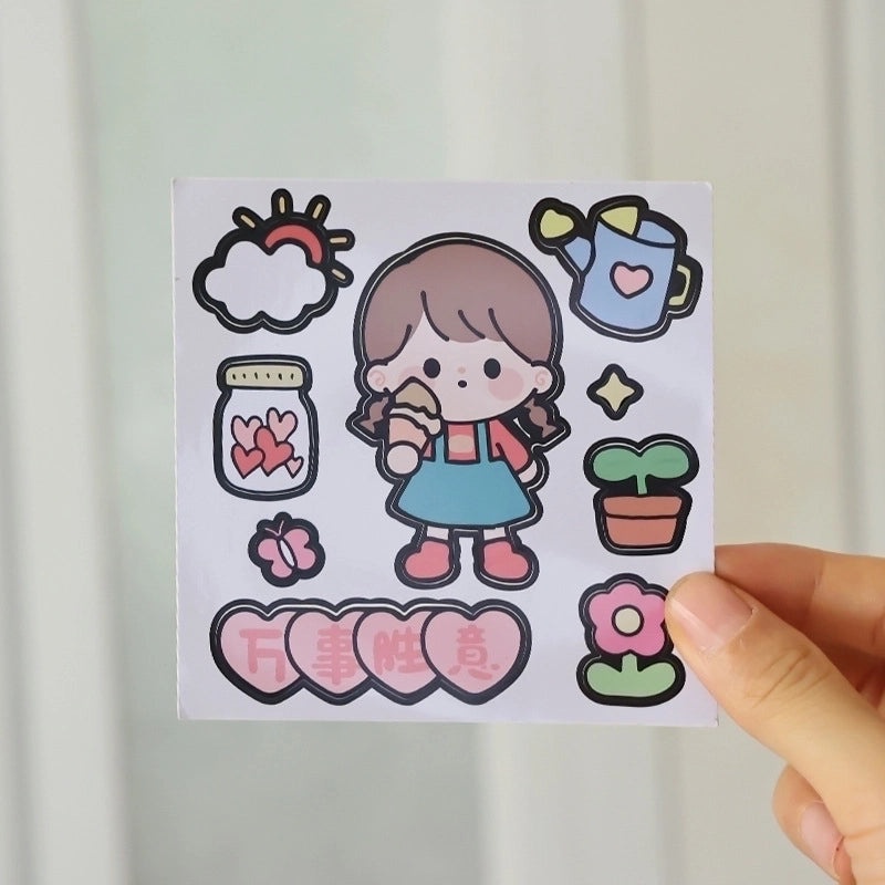 Adorable Cartoon Waterproof Decorative Sticker Set|Home Decor & Stickers