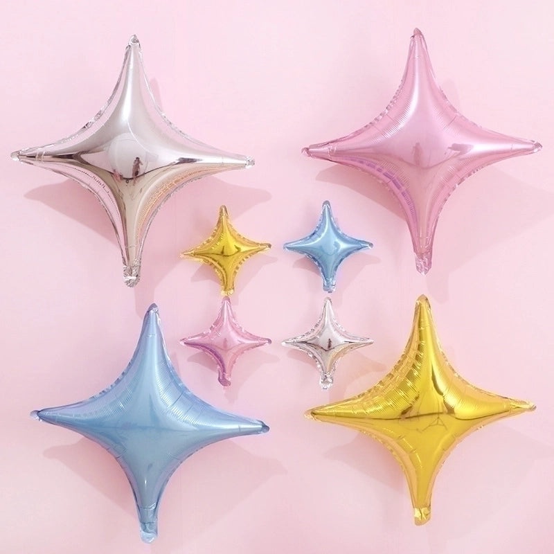 50 Star-Shaped Aluminum Foil Balloons for Birthday Party Decorations | Party Supplies & Balloons