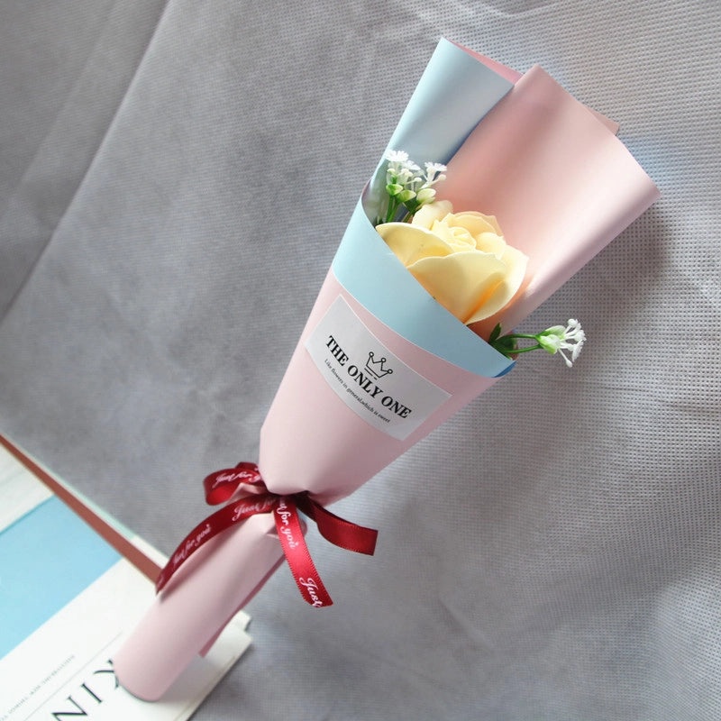 Elegant Minimalist Soap Flower Bouquet|Home Decor Artificial Flowers