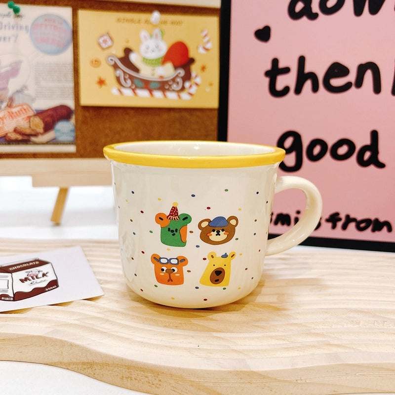 Cartoon Ceramic Water Bottle for Casual Vacation Use 1 Piece|Home & Kitchen Accessories