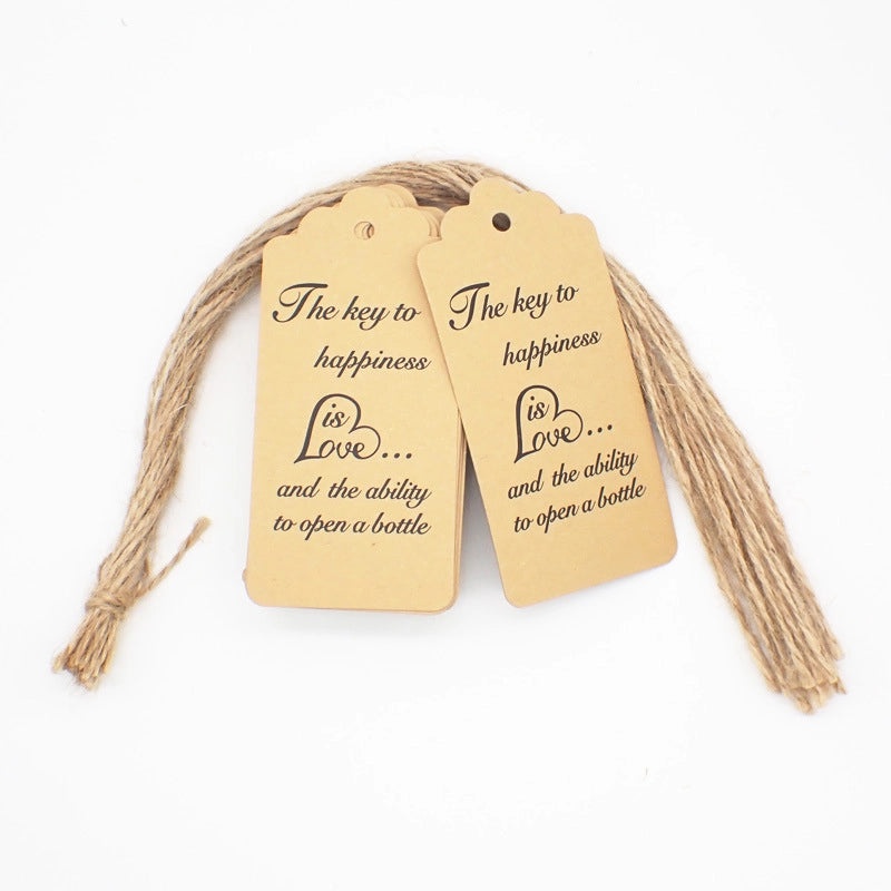 300 Pieces Thank You Tags for Full Moon Wine Party Kraft Paper Love Invitation Labels|Party Supplies & Invitations