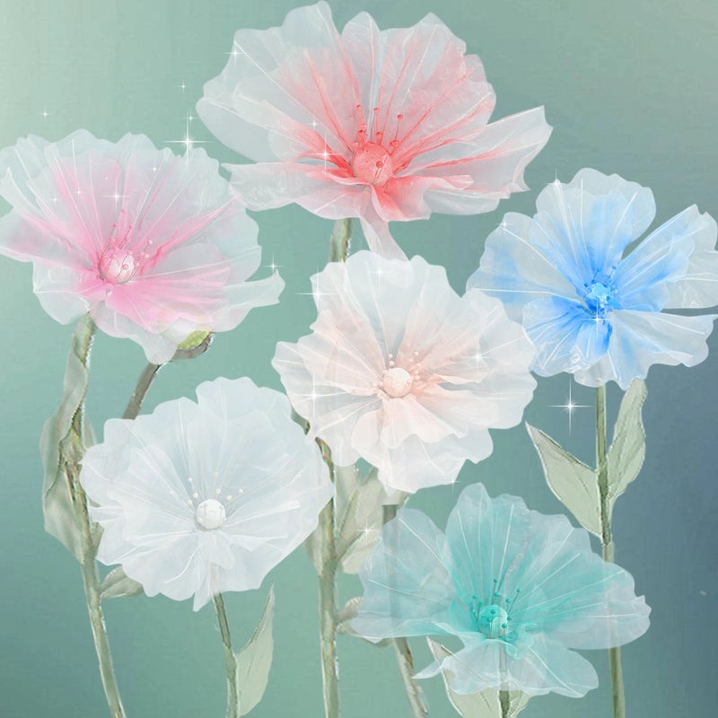 Handmade Gauze Silk Flowers for Wedding Decoration|Wedding Decorations