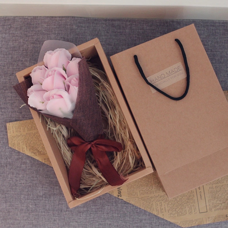 Elegant Minimalist Solid Color Soap Flower Artificial Bouquet|Home Decor Artificial Flowers