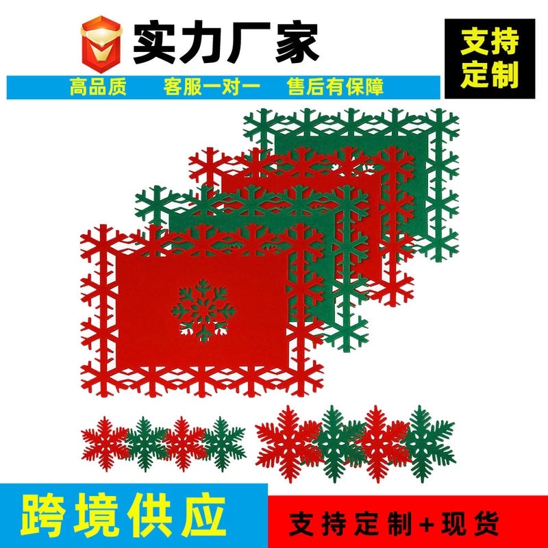 Elegant Snowflake-Themed Nonwoven Tablecloth for Winter Decor|Home & Kitchen Table Linens