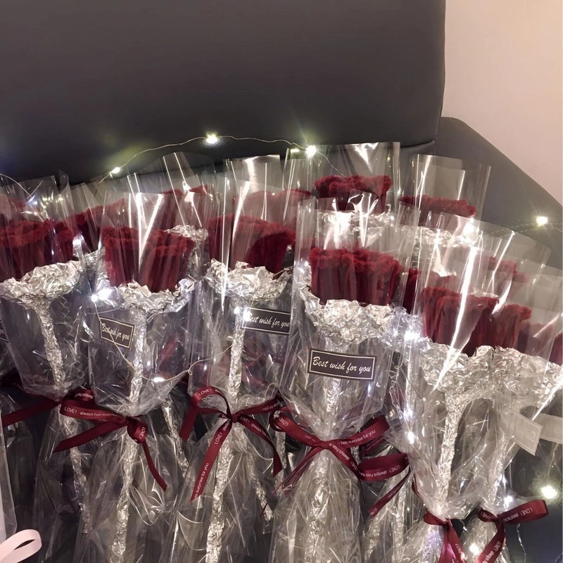 Elegant Minimalist Preserved Rose Artificial Flower Bouquet|Home Decor Artificial Flowers