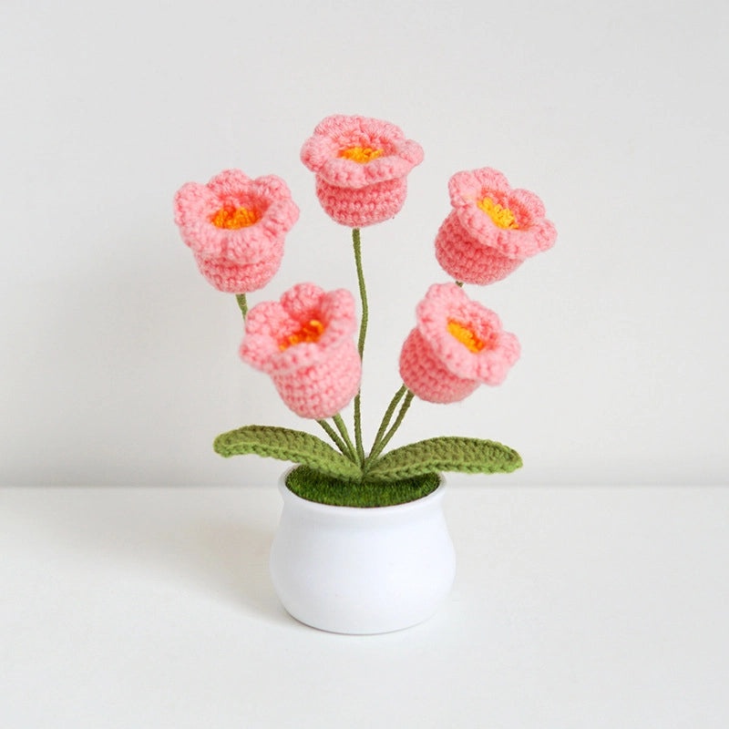 Hand-Woven Sunflower Artificial Flower Pot Linglan Preserved Flower Office Home Elegant Decoration|Home Decor