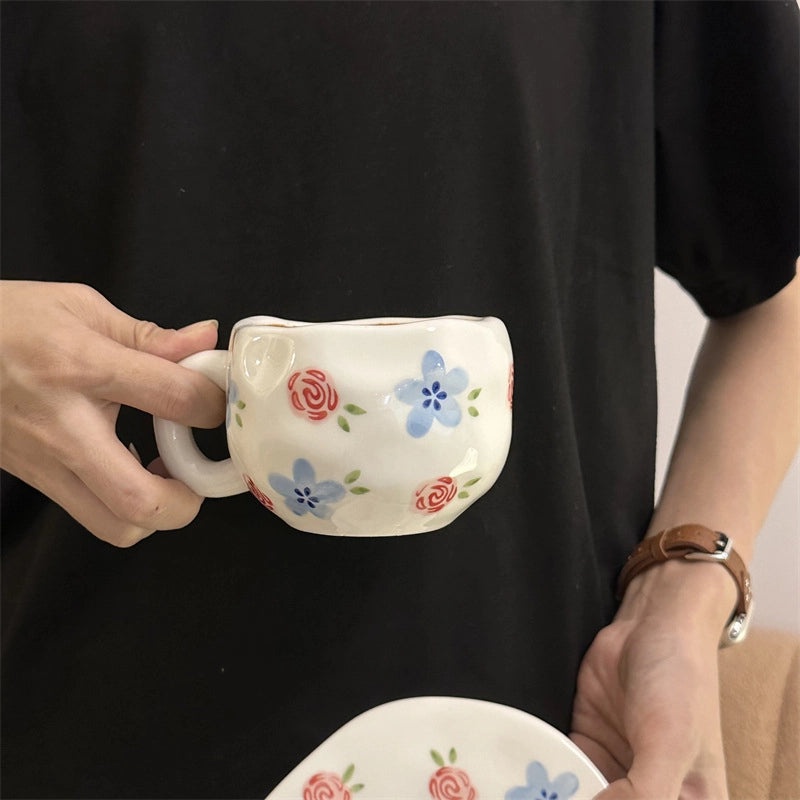 Retro Floral Ceramic Water Bottle Set | Home & Kitchen Accessories