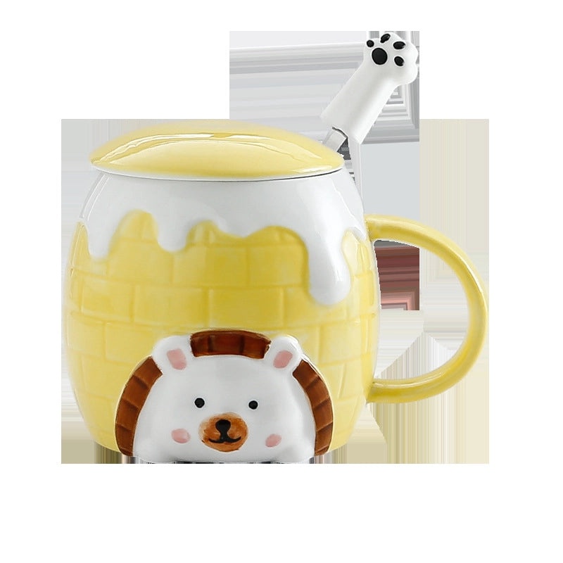 Adorable Bear Shaped Ceramic Water Bottle Set | Drinkware & Water Bottles