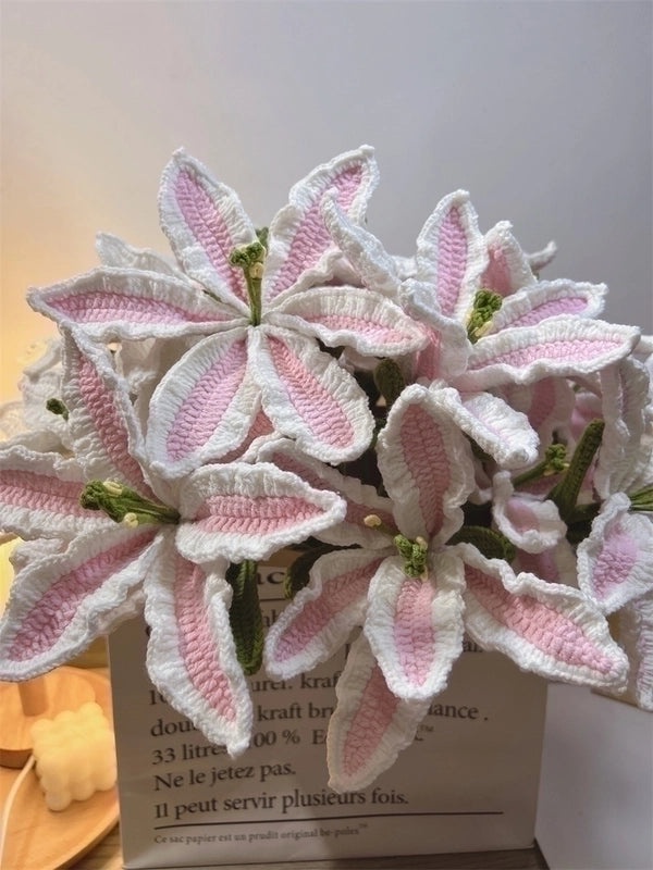 Handmade Pastoral Flower Yarn Artificial Blooms|Home Decor & Artificial Flowers