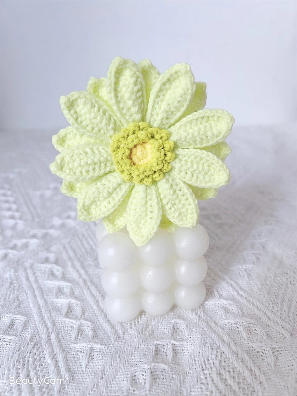 Hand-Woven Wool African Chrysanthemum Simulation Bouquet|Home Decor Artificial Flowers