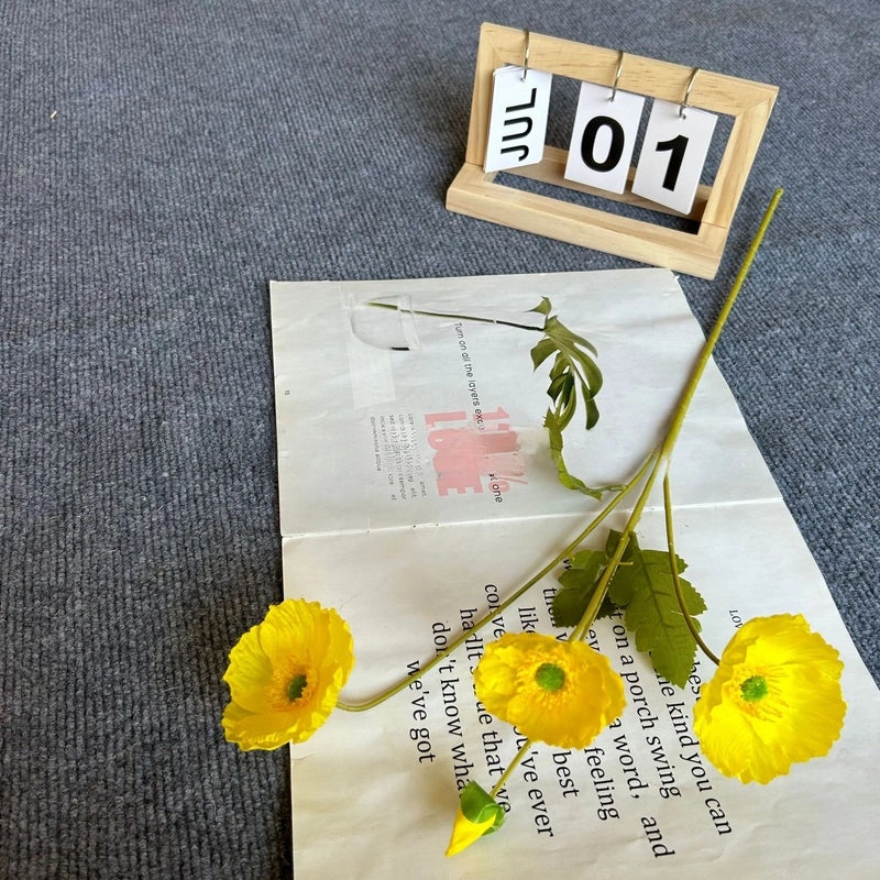 20 Pieces Yu Meiren Korean Style Artificial Poppy Flowers Small Decorative Ornaments for Photography Props|Home Decor & Artificial Flowers