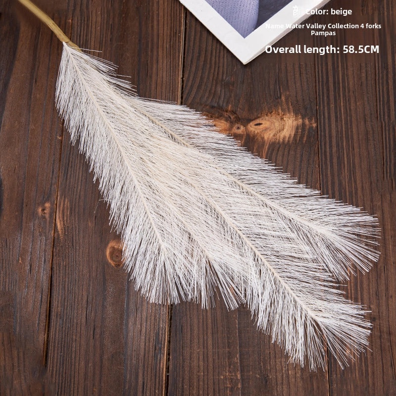 4-Prong Pan Pas Reed Grass Artificial Flowers for Wedding Home Decor MW85004|Home Decor Artificial Flowers