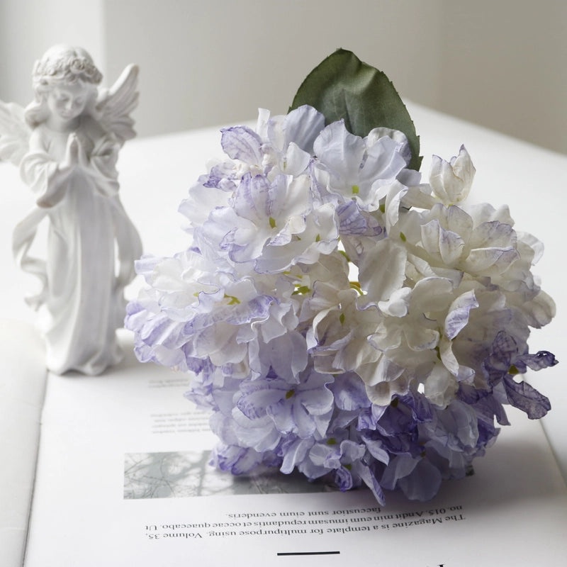 Retro Style Coral Hydrangea Artificial Flower Oil Painting for Home Decor & Wedding Photography Props|Home Decor & Photography Props