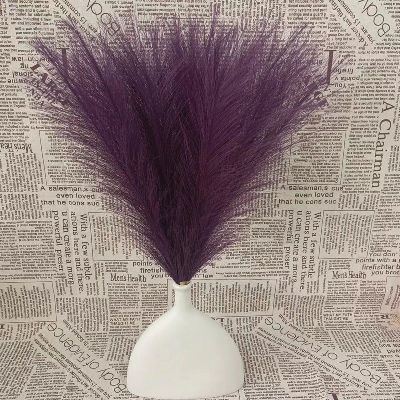 Nordic Style Artificial Flowers with Reed and Raw Silk Texture|Home Decor Artificial Plants