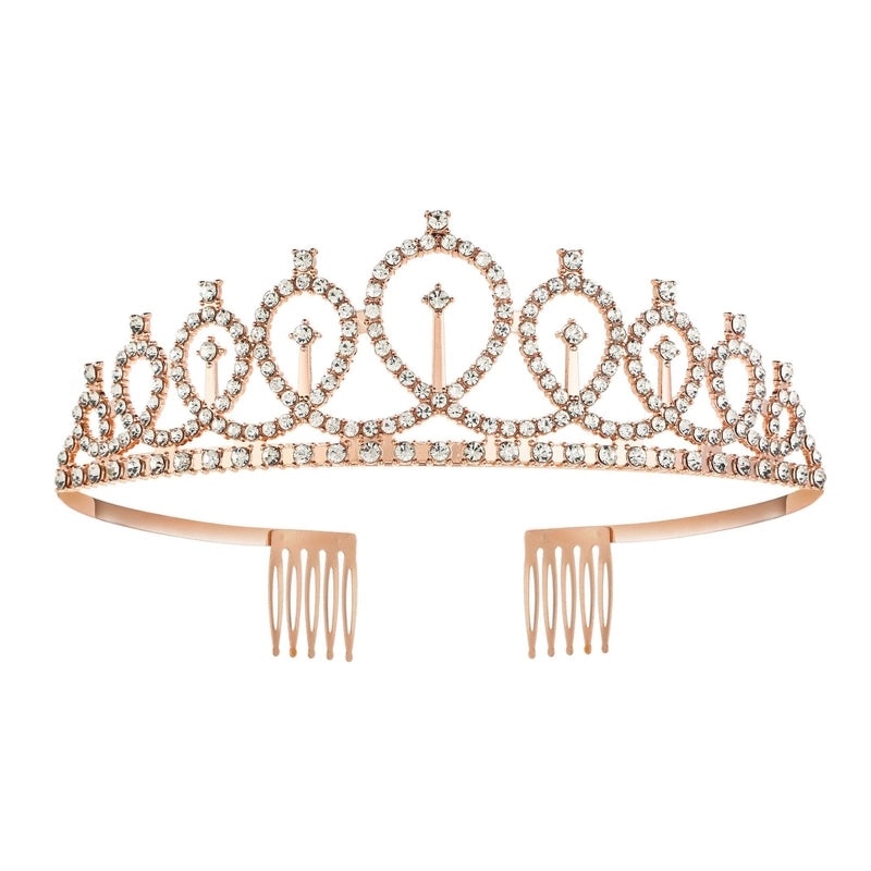 Elegant Alloy Crown with Rhinestone Inlay for Women | Jewelry Accessories