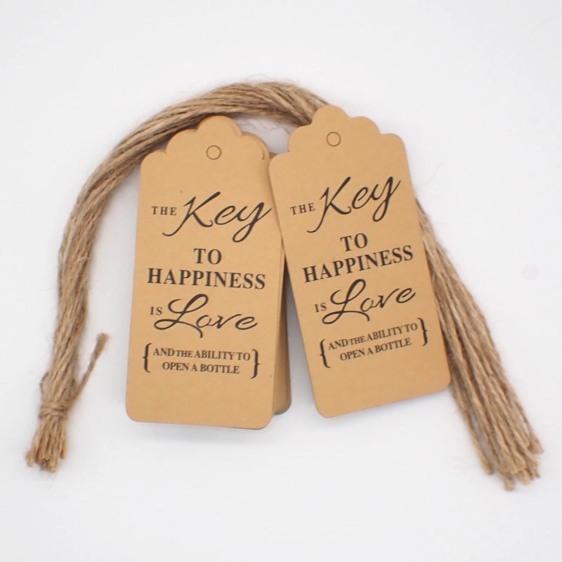 300 Pieces Thank You Tags for Full Moon Wine Party Kraft Paper Love Invitation Labels|Party Supplies & Invitations