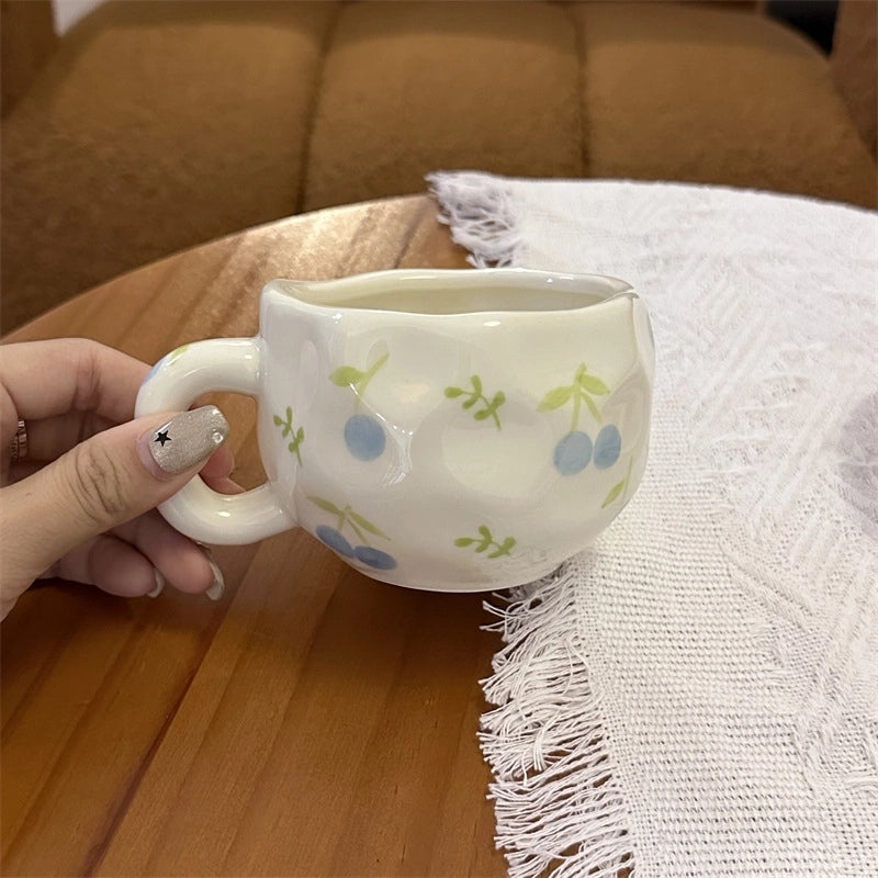 Retro Floral Ceramic Water Bottle Set | Home & Kitchen Accessories