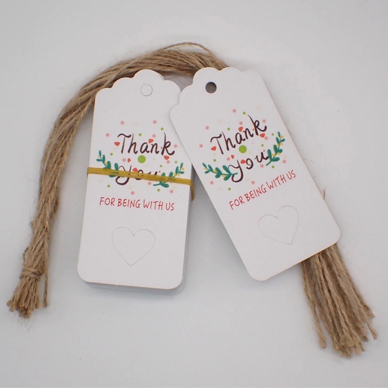 300 Pieces Thank You Tags for Full Moon Wine Party Kraft Paper Love Invitation Labels|Party Supplies & Invitations