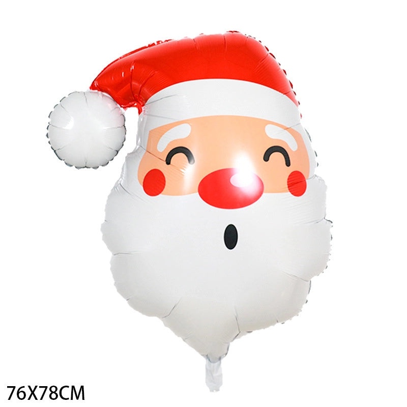 Christmas Party Balloons Set Snowman Santa Claus Gift Box Aluminum Foil Decorations|Holiday Party Supplies