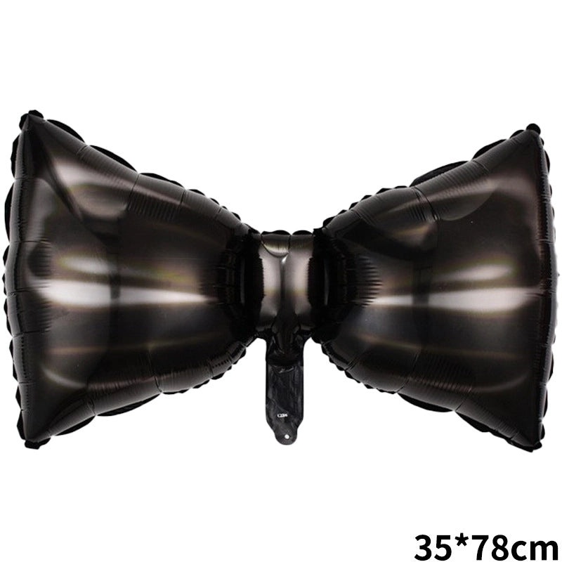 50 Pack Heart Shaped Bow Knot Aluminum Foil Balloons for Father's Day Party Decoration|Party Supplies Balloons