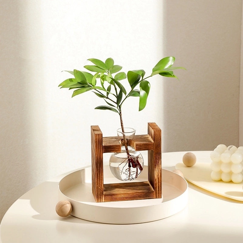 Minimalist Geometric Glass Vase for Home Decor|Home Decor