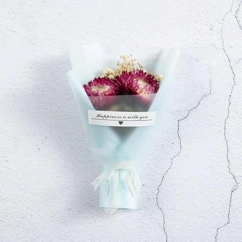 Elegant Minimalist Dried Flower Bouquet for Valentine's Day | Home Decor Artificial Flowers