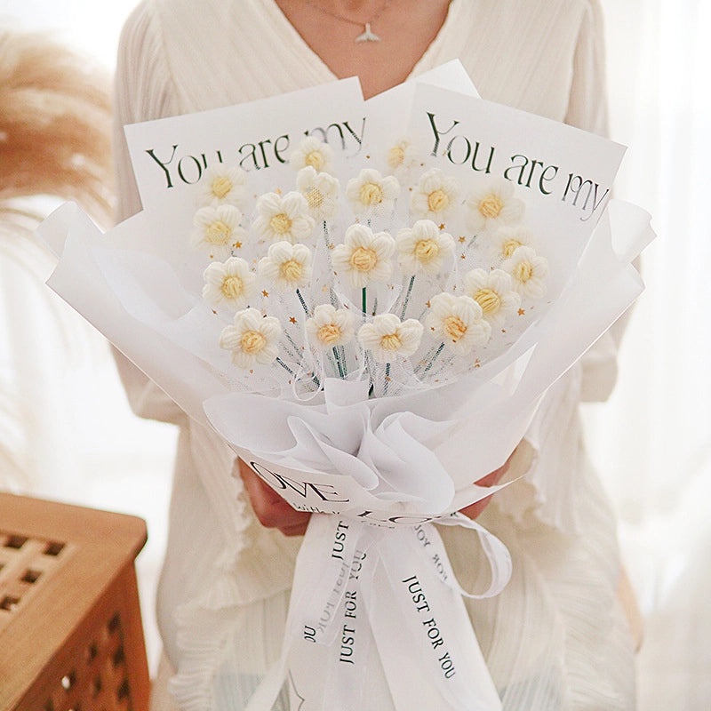 Charming Handmade Flower Yarn Artificial Blooms for Home Decor|Artificial Flowers