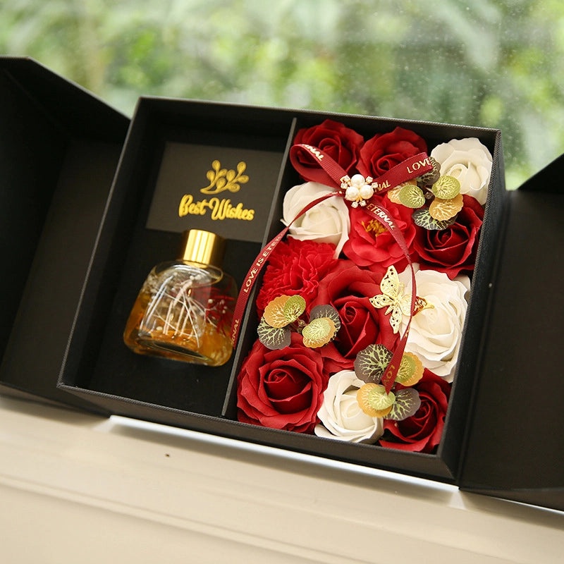 Romantic Valentine’s Day Rose Soap Flower Gift Set|Artificial Flowers