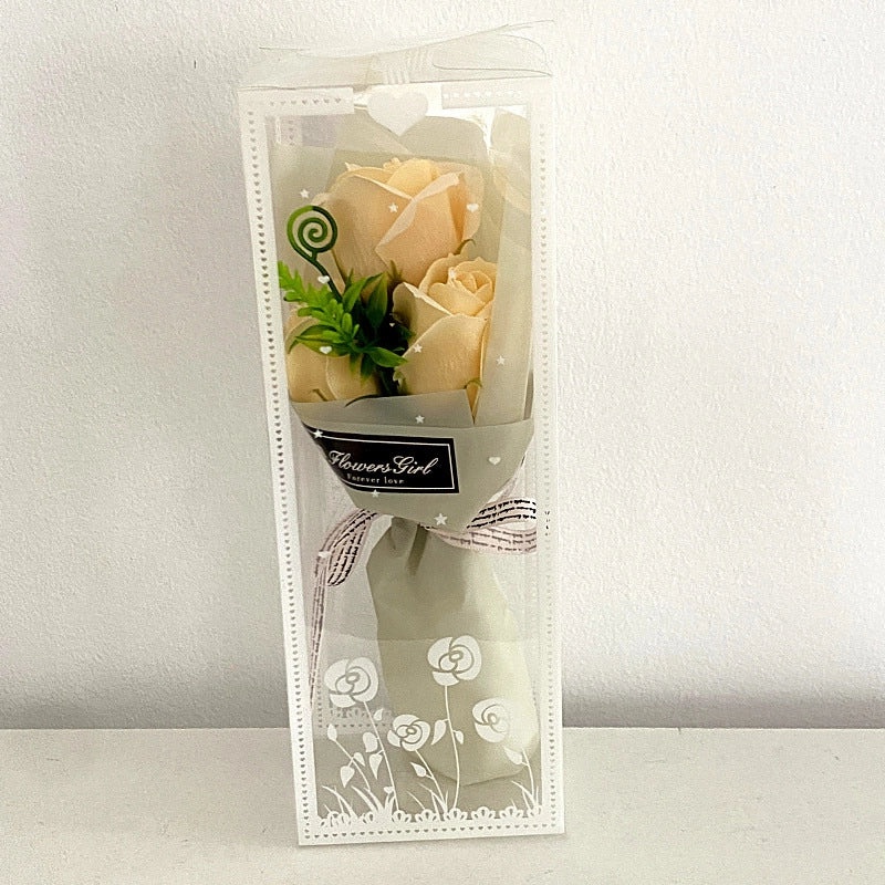 Romantic Carnation Rose Soap Flower Artificial Floral Arrangement|Home Decor Artificial Flowers