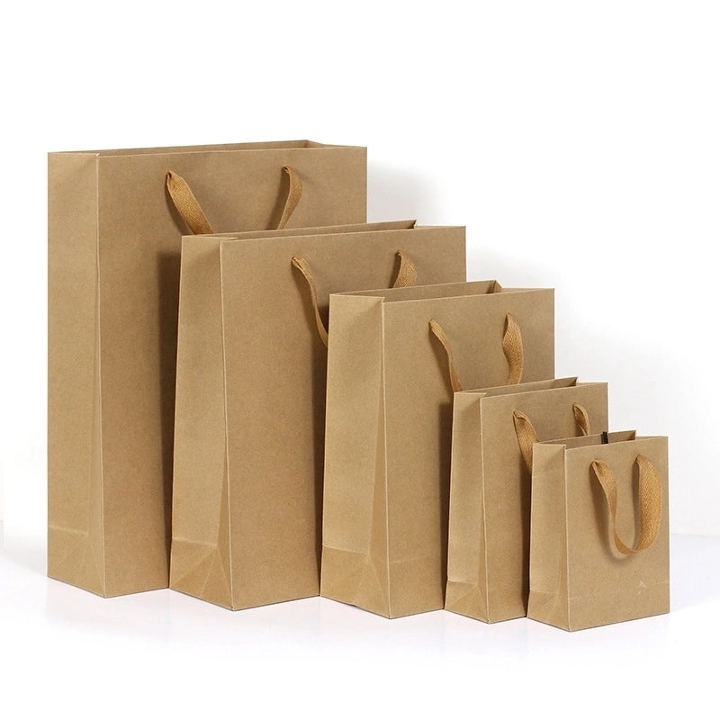 Customized Kraft Paper Shopping Bag with Printed Logo | Custom Gift & Clothing Handbags