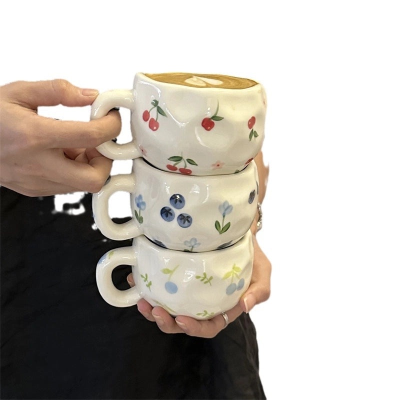 Retro Floral Ceramic Water Bottle Set | Home & Kitchen Accessories