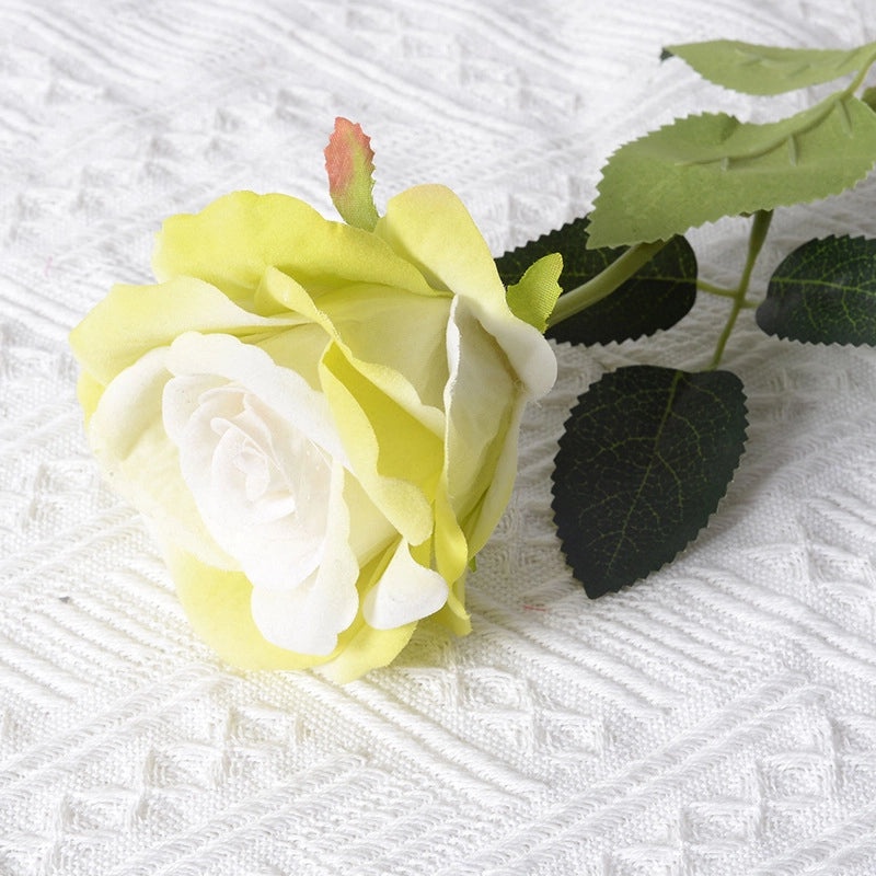 Romantic Artificial Rose Single Stem Valentine’s Day Home & Wedding Decor Soft Flannel Feel|Home Decor & Wedding Supplies