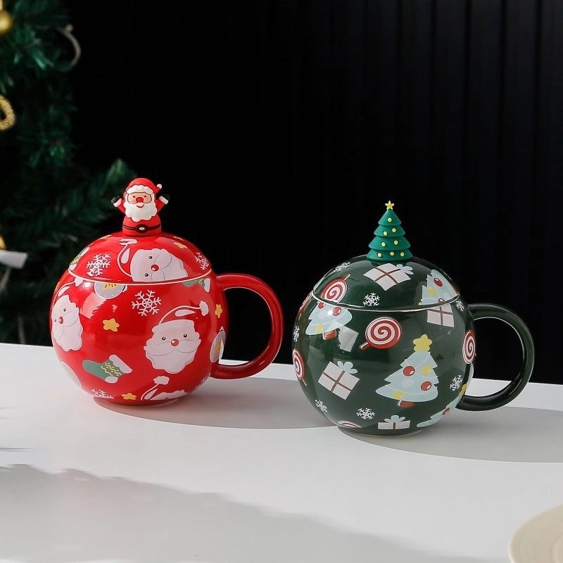 Festive Snowflake Ceramic Water Bottle Set for Christmas | Home & Kitchen Drinkware