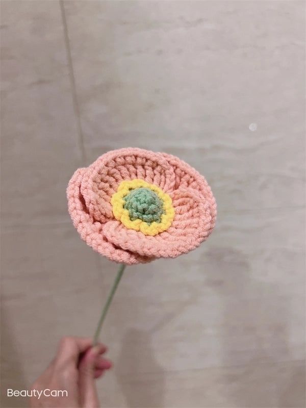 Handmade Pastoral Flower Yarn Artificial Blooms|Home Decor & Artificial Flowers
